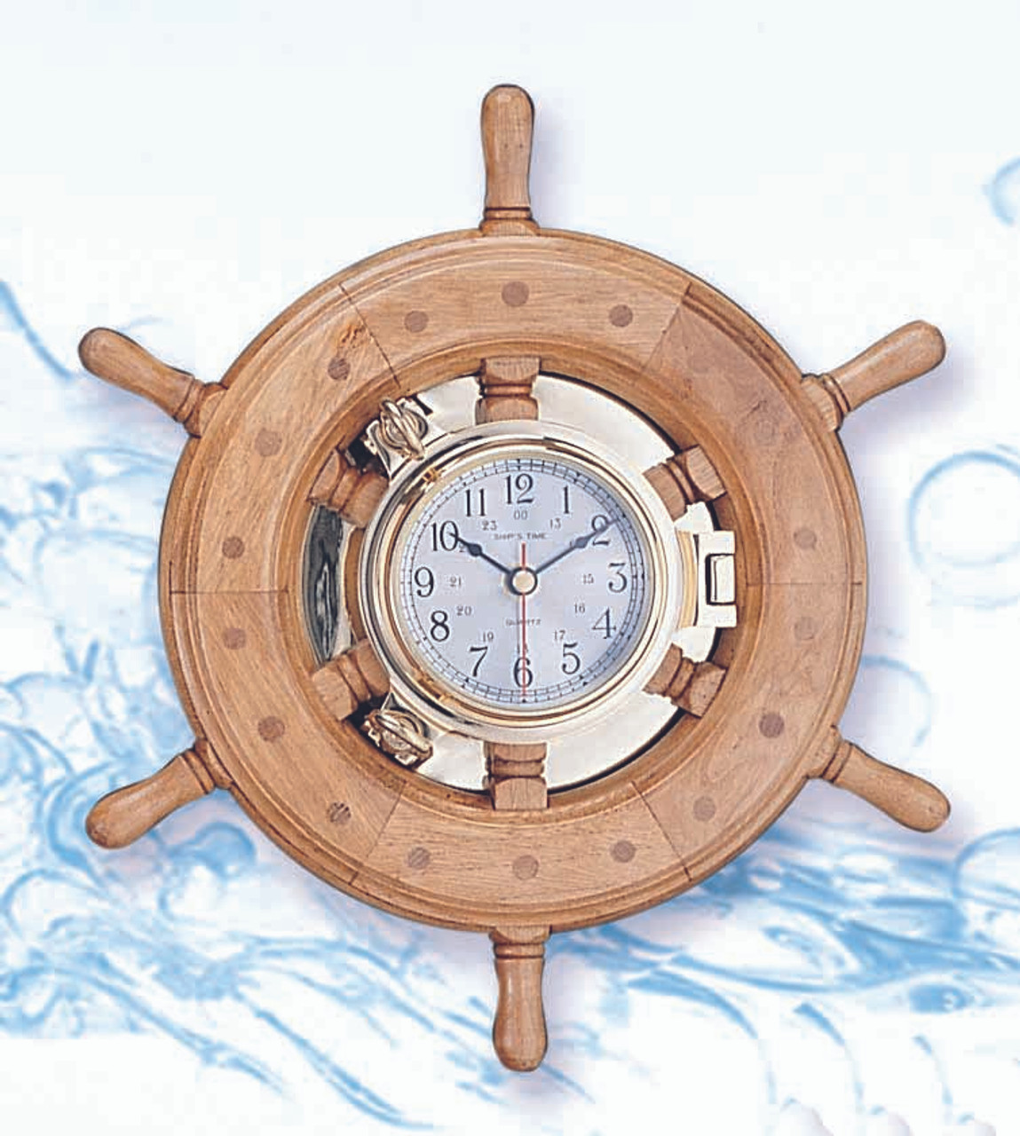 10 Ship Wheel Clock