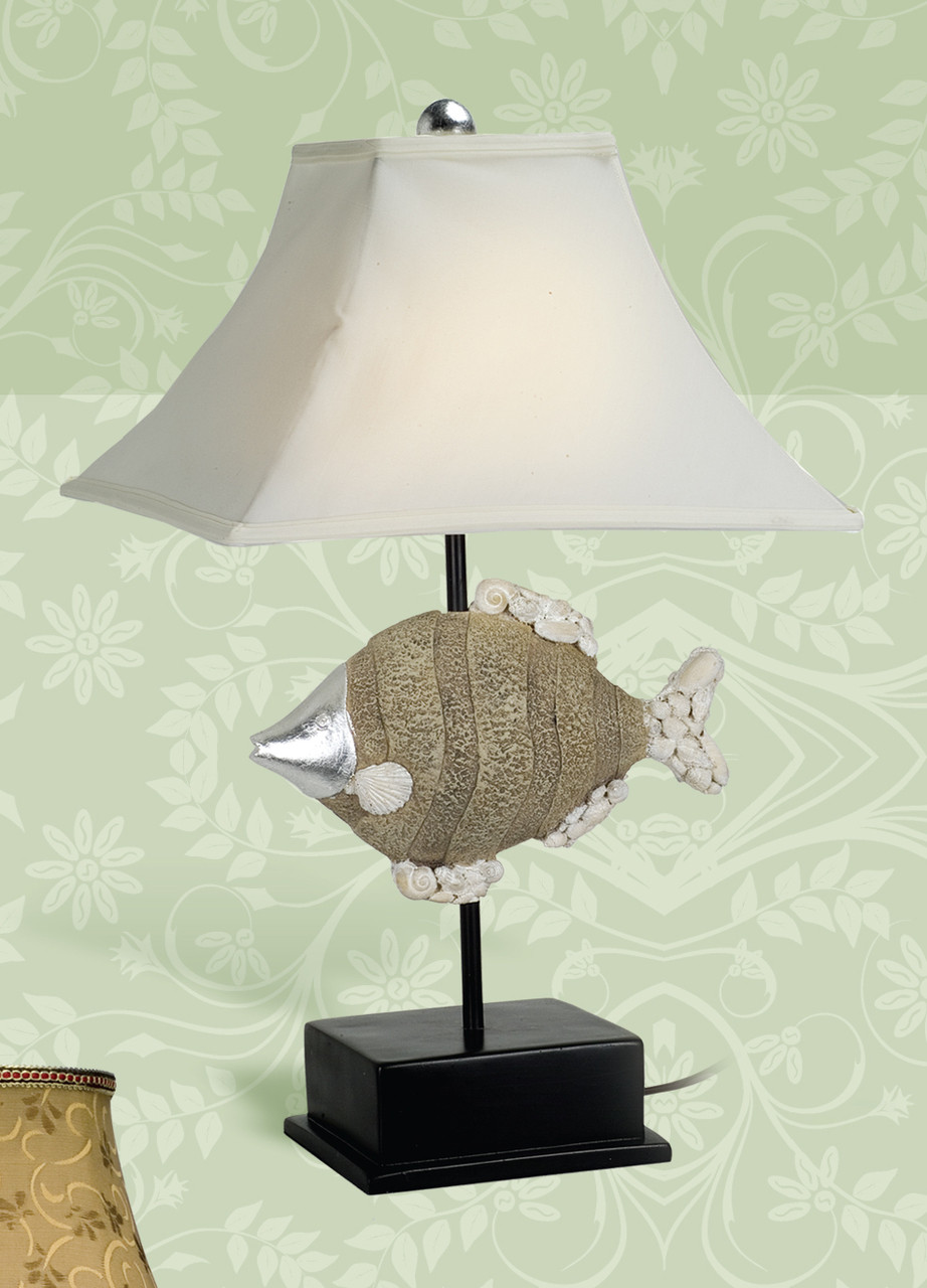Table Lamp with Decorative Fish Base 24"
