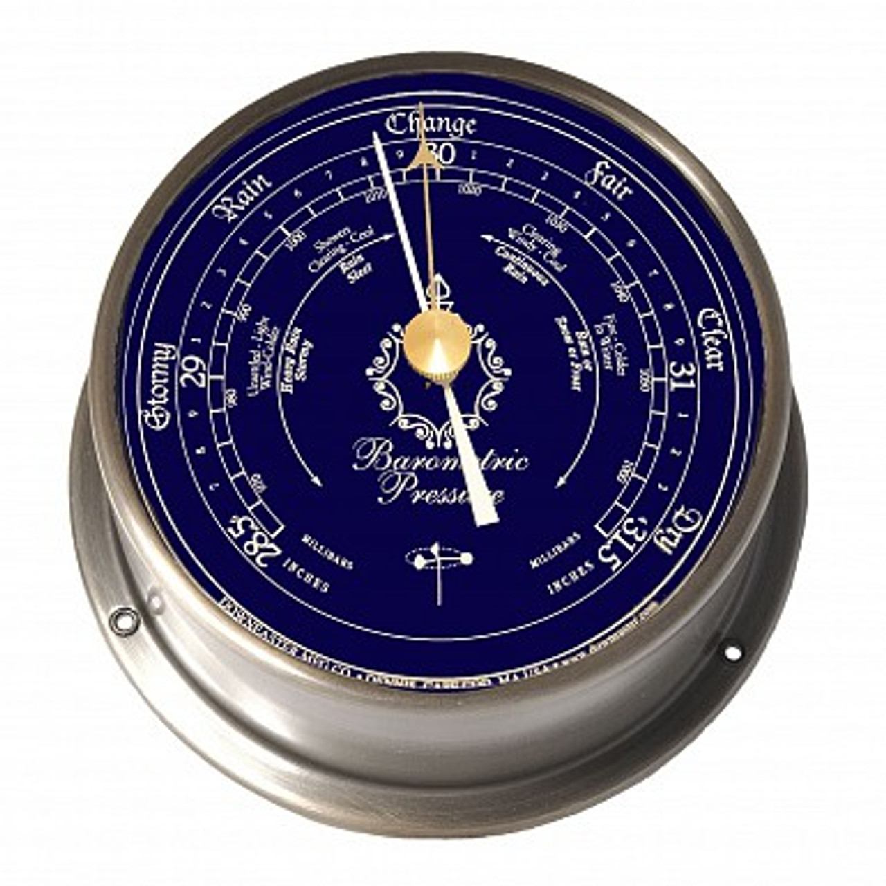 Downeaster Barometer Nautical Instrument Blue Face 3060B