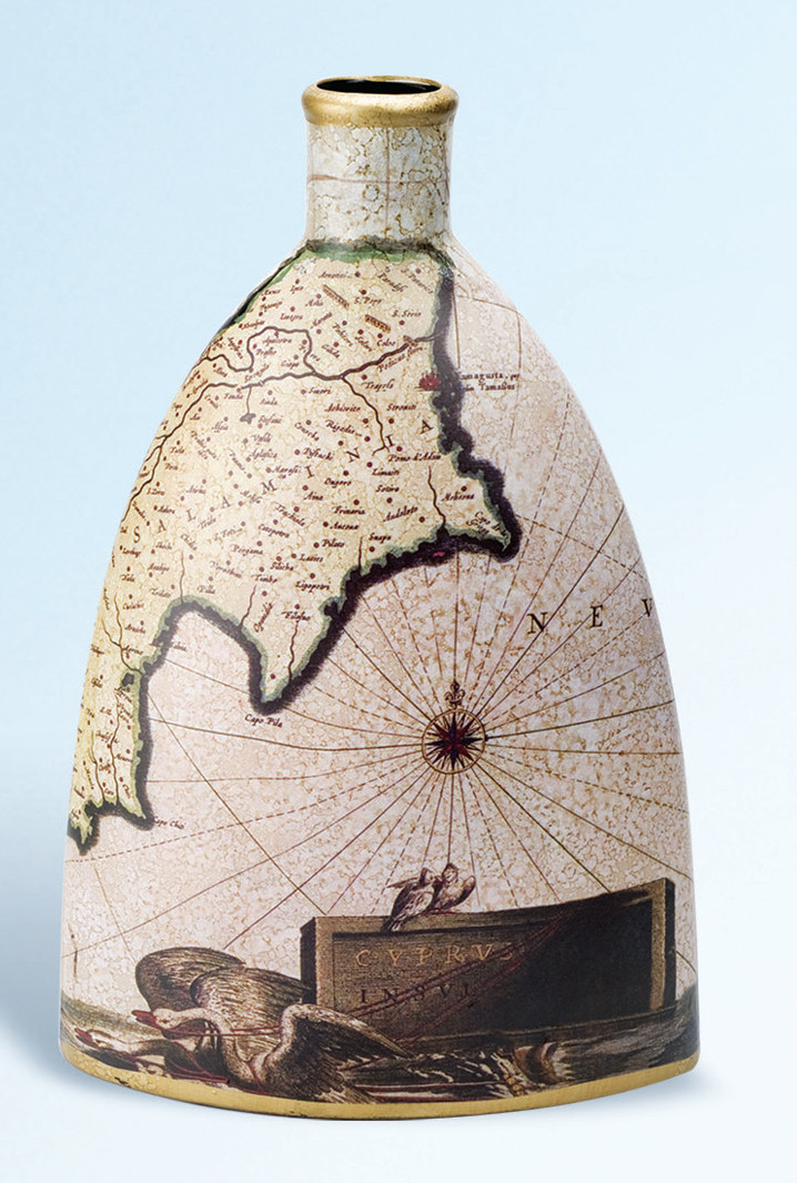 Porcelain Nautical Flower Vase 12.5"