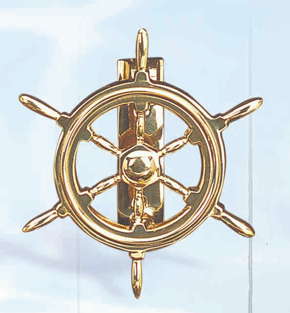 Brass Door Knocker - Ship Wheel - 6