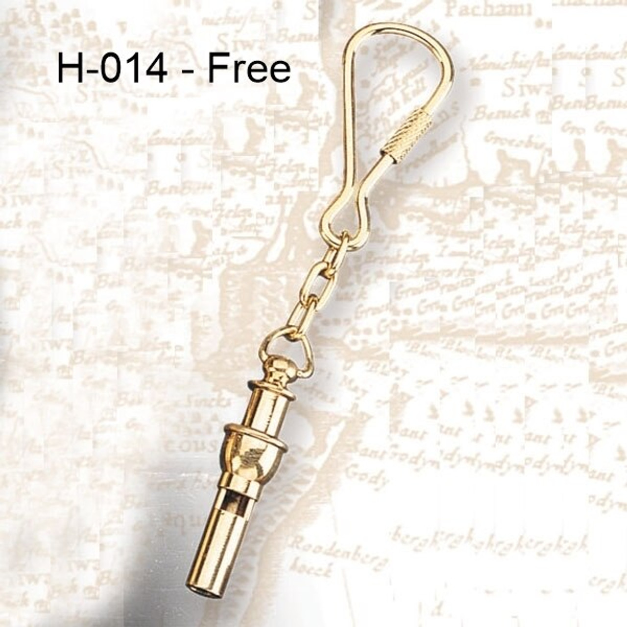 H - 014 -  Bosun's Whistle Key Chain Option
Free with Purchase of (BP-719B) Brass and Wood "Crew's Quarters" Wall Plaque