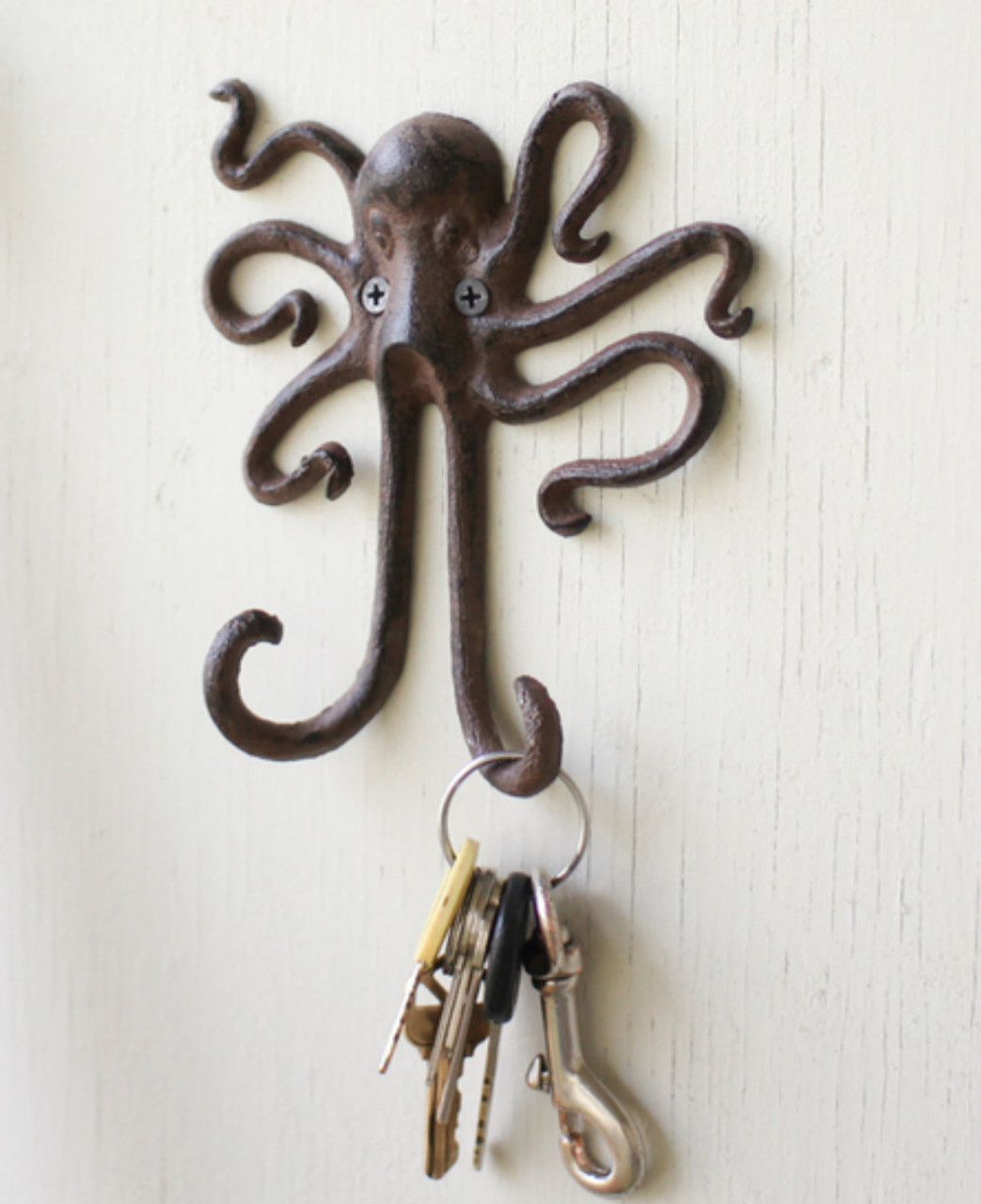 Cast Iron Octopus Wall Hooks - Set of 4