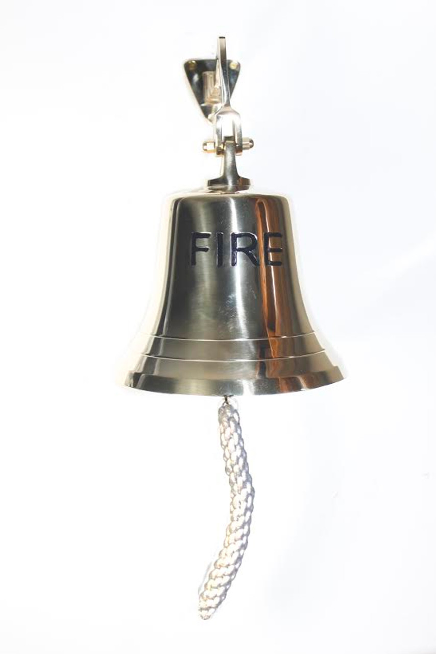 (FB-08) 8" Brass "Fire" Bell