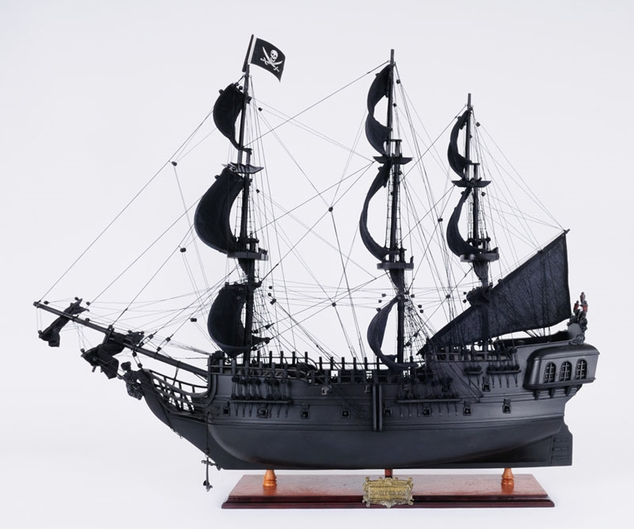 Black Pearl Pirate Model Ship  - 24" - Optional Personalized Plaque