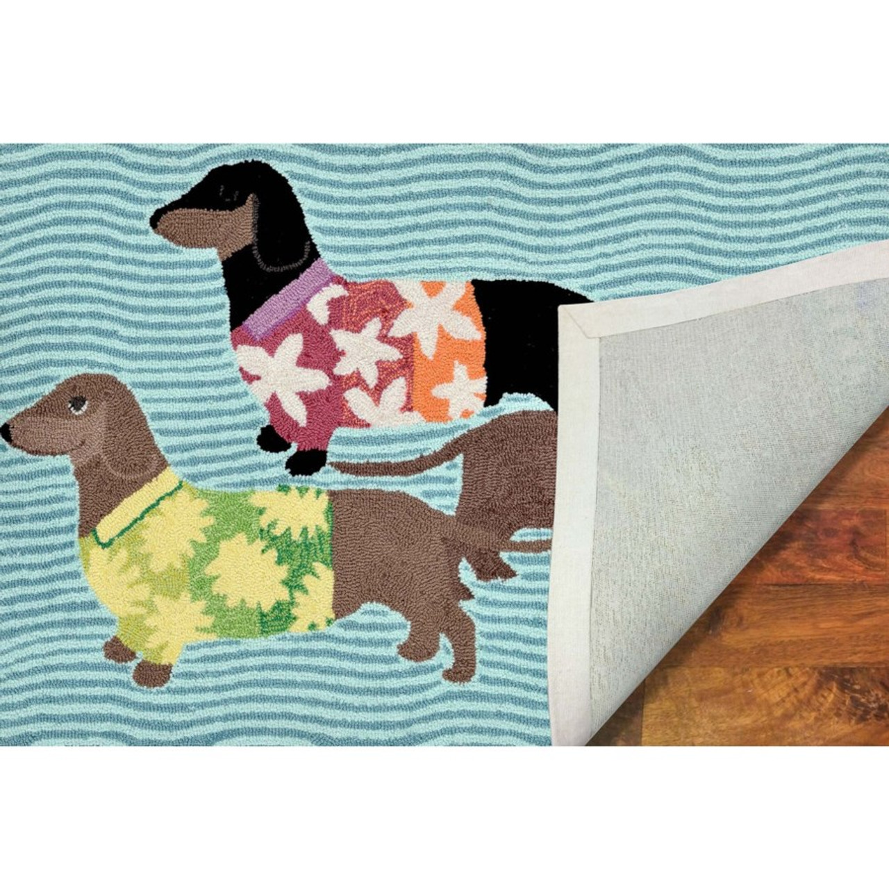 Tropical Hounds Indoor/Outdoor Rug - Backing