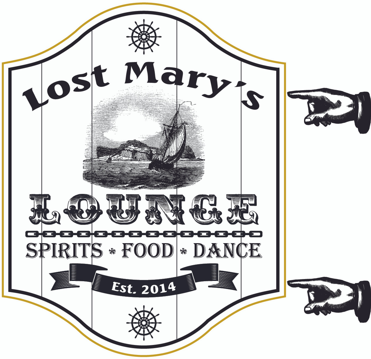 Personalized Lost Mary's Lounge Sign