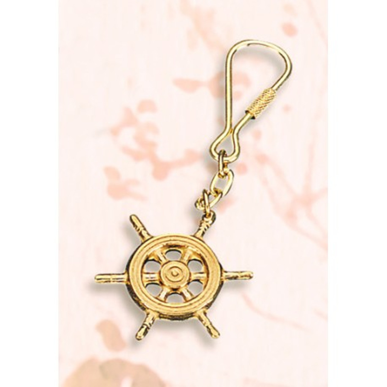 Brass Key Chain - Ship Wheel #3