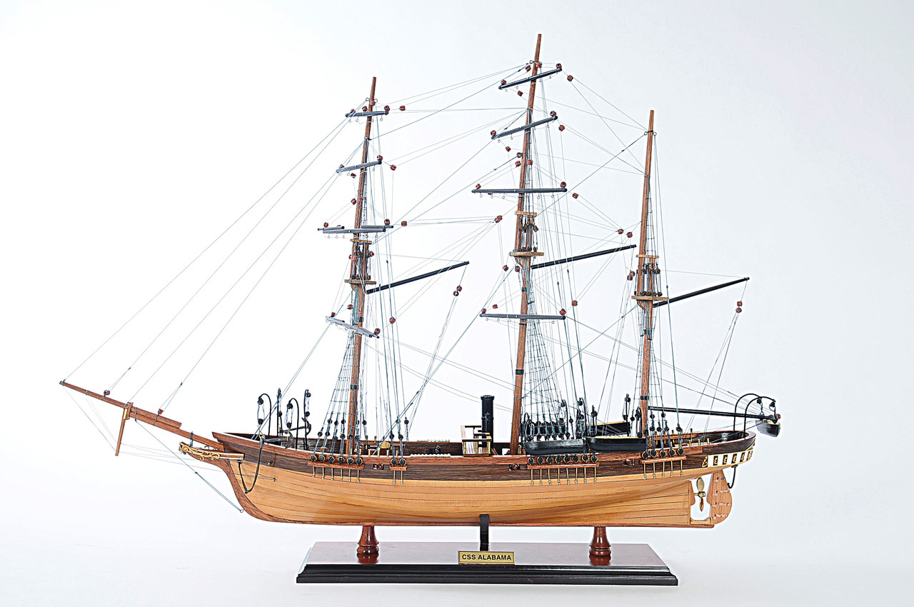 CSS Alabama Sailess Model Ship - 23.5" 