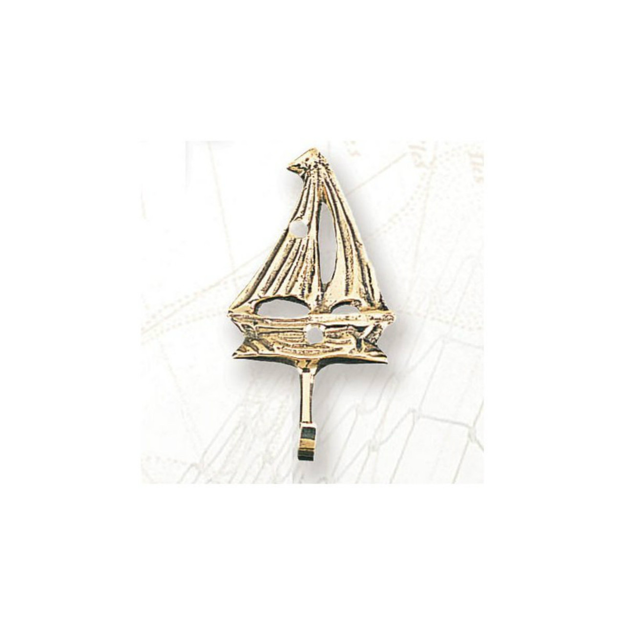 Brass Coat Hanger - Sailboat