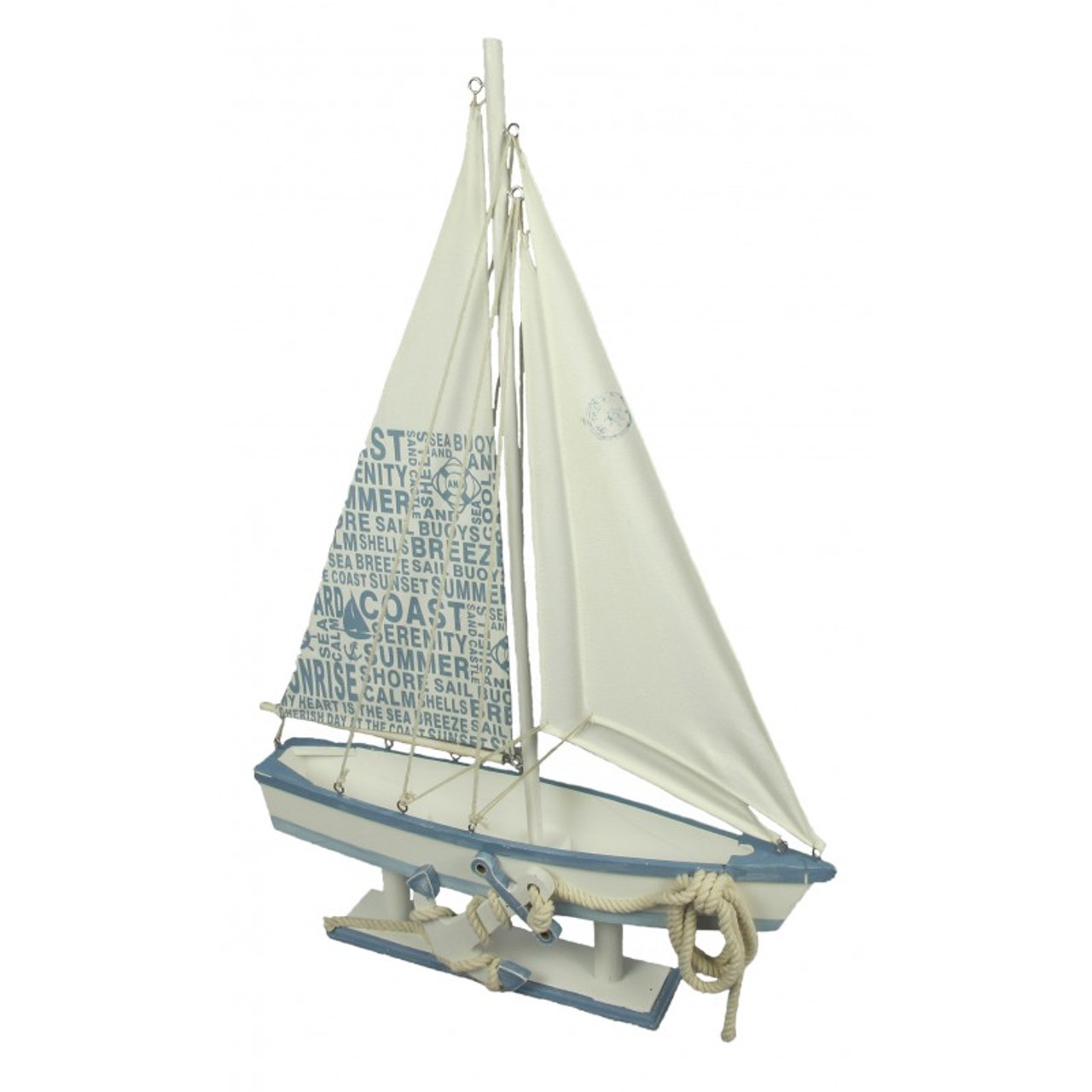 Wooden Sailboat with Anchor - 28 H"