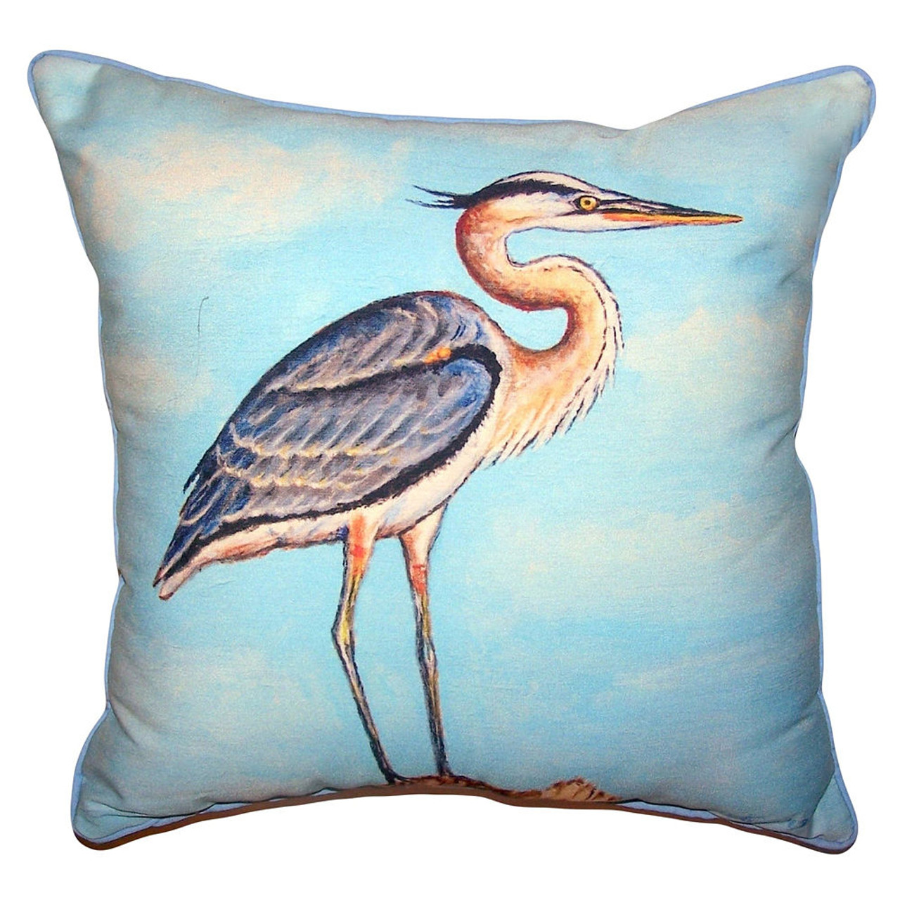 Blue Heron On Stump Pillows