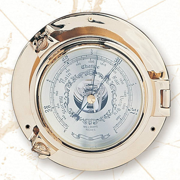 Brass Porthole Barometer 7.5"