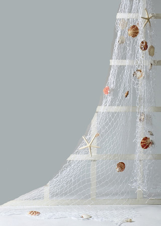 Buy the White Net With Shells and Starfish online