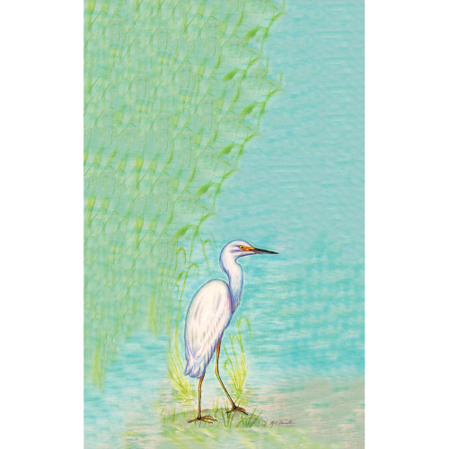 Snowy Egret Beach Towel