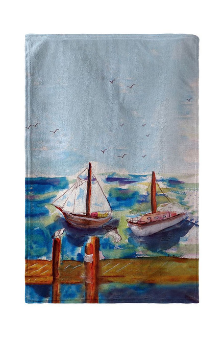 Two Sailboats Beach Towel