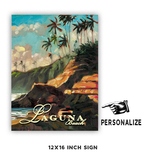 Laguna Beach Personalized Metal Sign