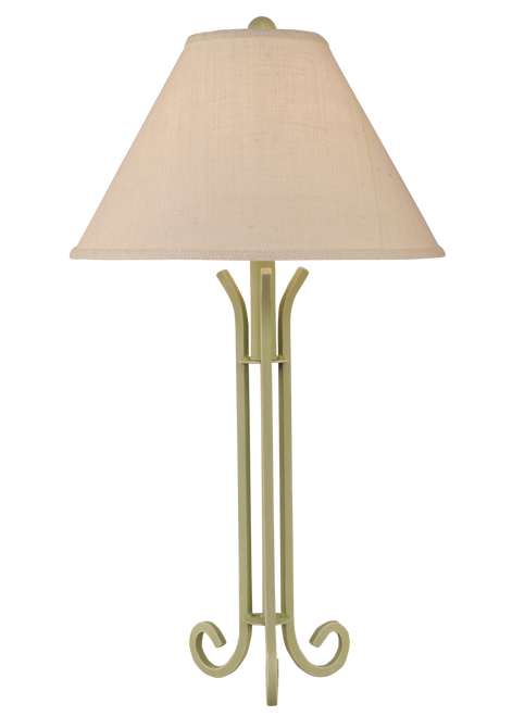 Weathered Seagrass Iron 3 Footed Table Lamp