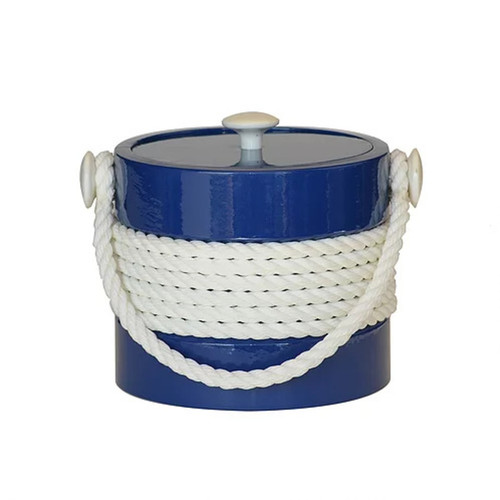 Blue with White Center Rope Ice Bucket - 3qt