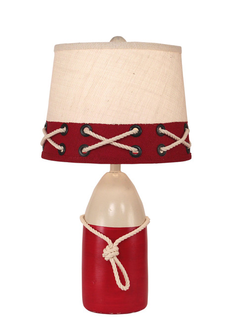 Small Buoy with White Rope Accent Lamp