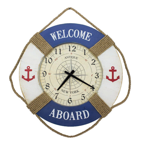 Welcome Aboard Clock 22" - Set of 2