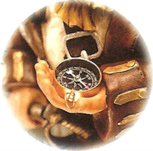 Pirate with Ship Wheel Clock