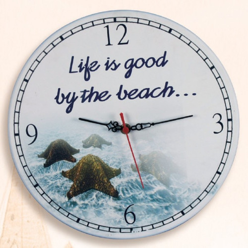 Wooden "Life is Good by the Beach" Clock