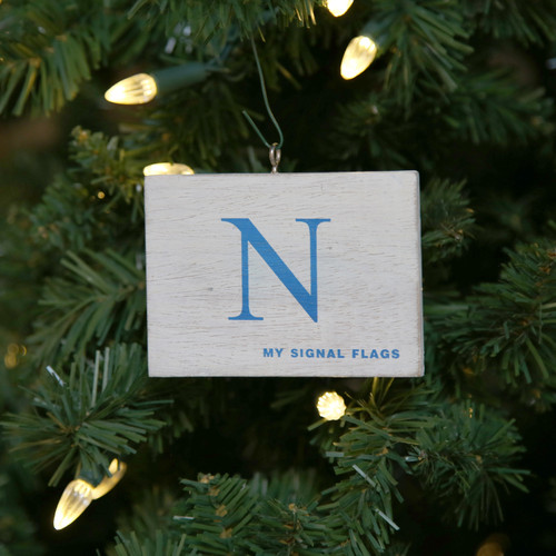 Nautical Signal Flag Ornament - Letter N