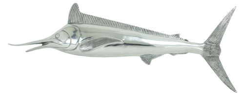 (MAL-214)
Extra Large 40" Polished Aluminum Swordfish Plaque, Half Bodied