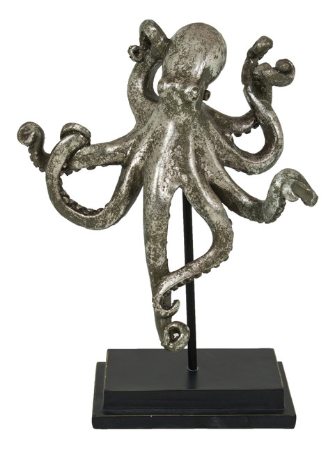 (MR-152)
Large 13.5" Resin Octopus Sculpture on Stand
