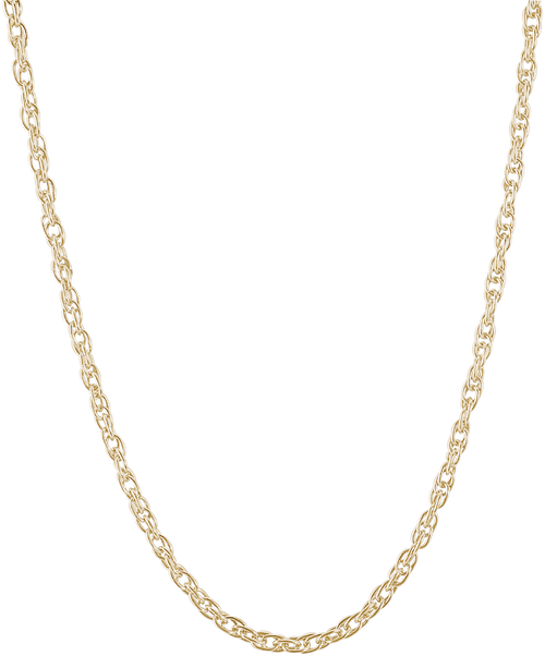 Rope Chain Charm Necklace - Gold Plate, 10k Gold, and 14k Gold