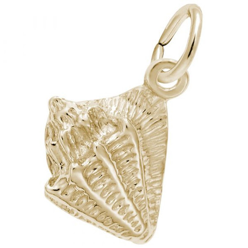 Conch Shell Charm - Gold Plate, 10k Gold, 14k Gold