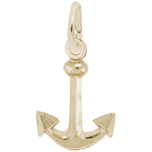 Spek Anchor Charm - Gold Plate, 10k Gold, 14k Gold