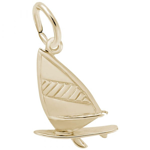 Windsurfing Charm - Gold Plate, 10k Gold, 14k Gold