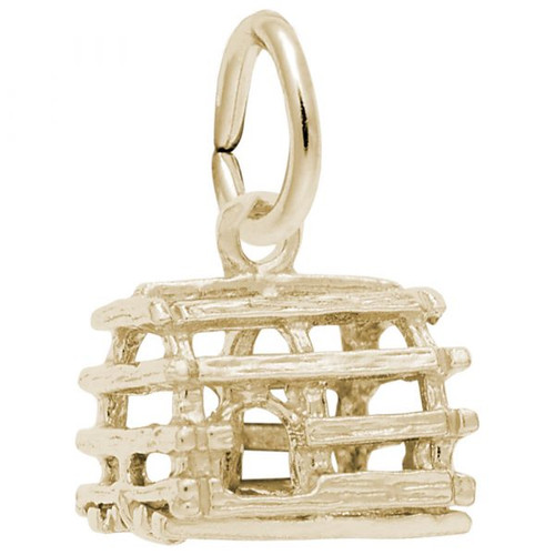 Lobster Trap Charm - Gold Plate, 10k Gold, 14k Gold