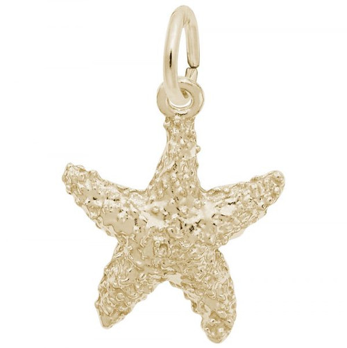 Medium Starfish Charm - Gold Plate, 10k Gold, 14k Gold