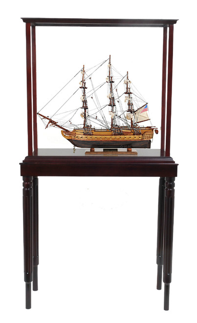 USS Constitution Model Ship - 19.5" w/ Floor Display Case - Optional Personalized Plaque