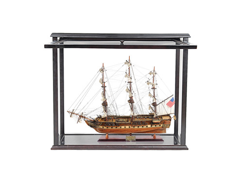 USS Constitution Model Ship - 25" w/ Front Open Display Case