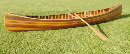 Wooden Canoe w/ Ribs and Curved Bow - Matte Finish - 12'