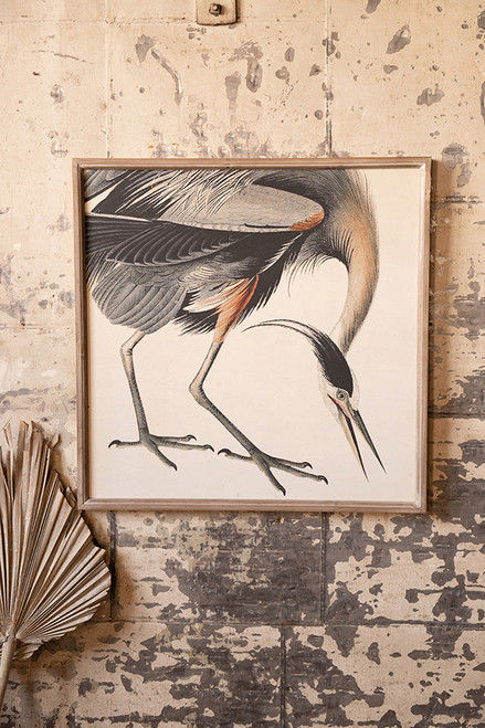 Crane Print in Frame