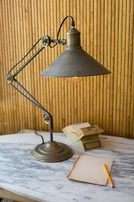 Rustic Metal Desktop Lamp