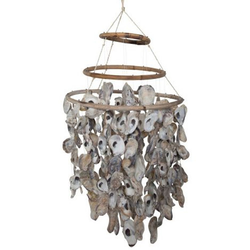 Oyster Shell 3-Ring Chandelier Wind Chime