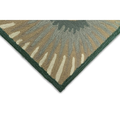 Capri Pleated Inkcap Indoor/Outdoor Rug - Aqua - 9 Sizes