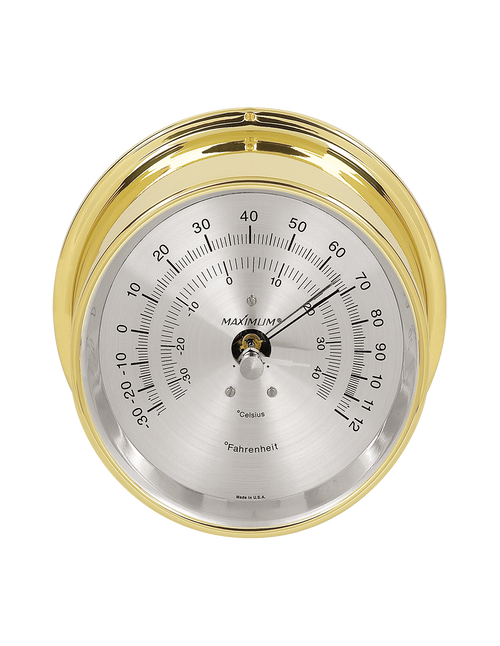 Criterion Air Temperature Reading Instrument - PVD Coated Brass Case - Silver Face