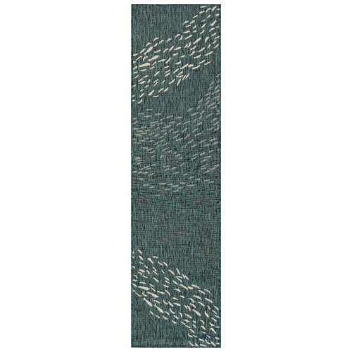 Carmel School of Fish Indoor/Outdoor Rug - Teal - 7 Sizes