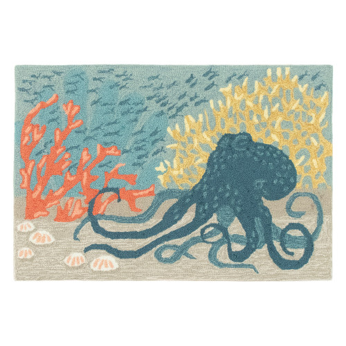 Frontporch Ocean Octopus Indoor/Outdoor Rug - 4 Sizes