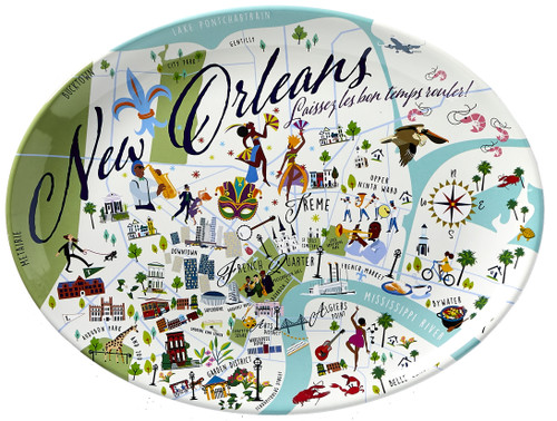 New Orleans Melamine Platter