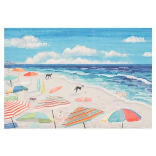 Illusions Dogs at the Beach Indoor/Outdoor Rug - 6 Sizes