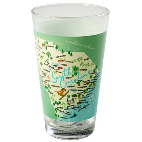 Pint Glass - South Carolina - Set of 2