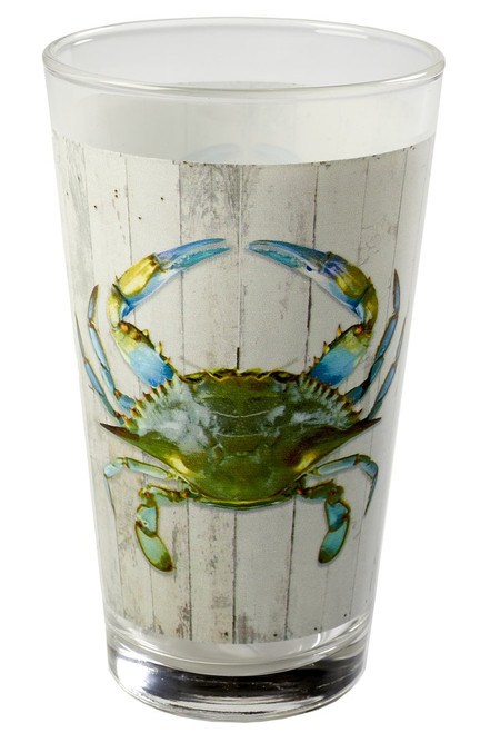 Pint Glass - Blue Crab - Set of 2